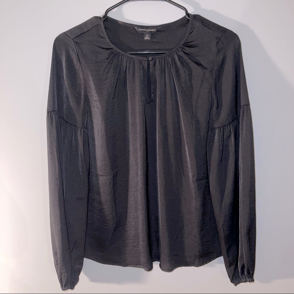 BANANA REPUBLIC long sleeve blouse (Black)